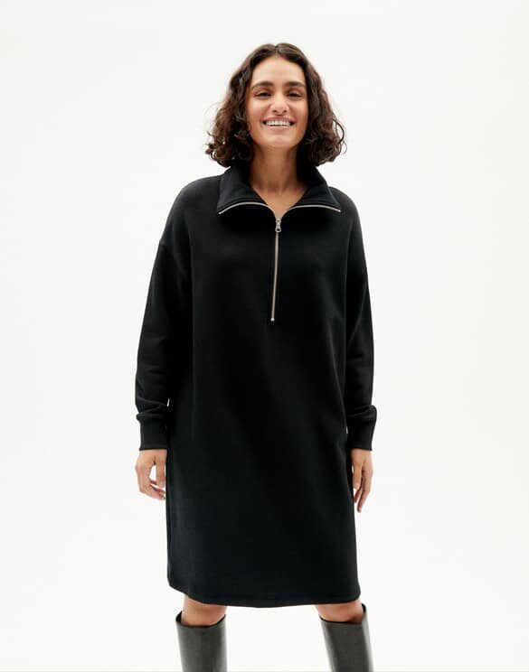 Thinking Mu Women Dresses Black Anne Dress WDR00152