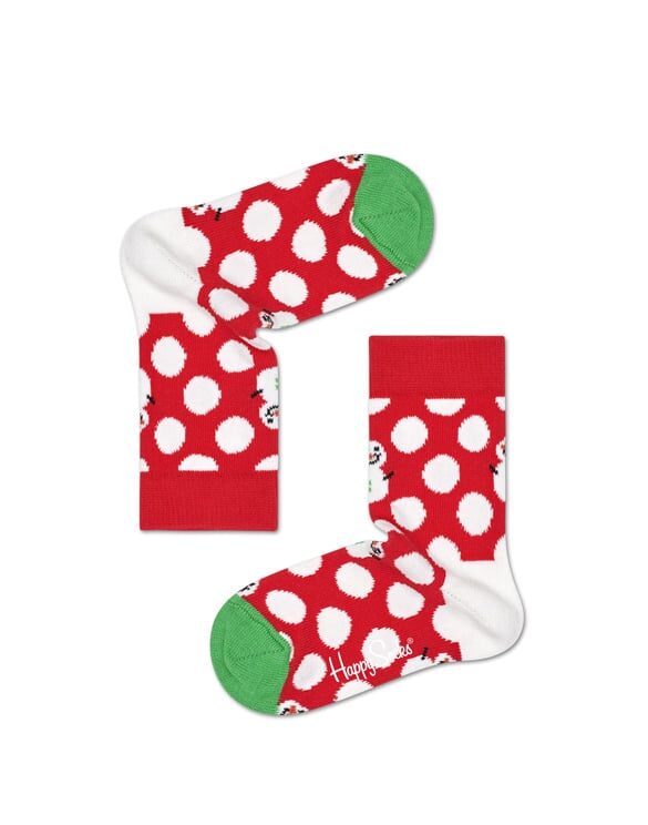 Happy Socks Kids Big Dot Snowman Socks KBDS01-4300 Socks Christmas Socks Kids socks