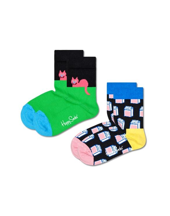 2-Pack Kids Cat Socks Happy Socks KCAT02-9300 Socks Fall/Winter 2022 Kids socks