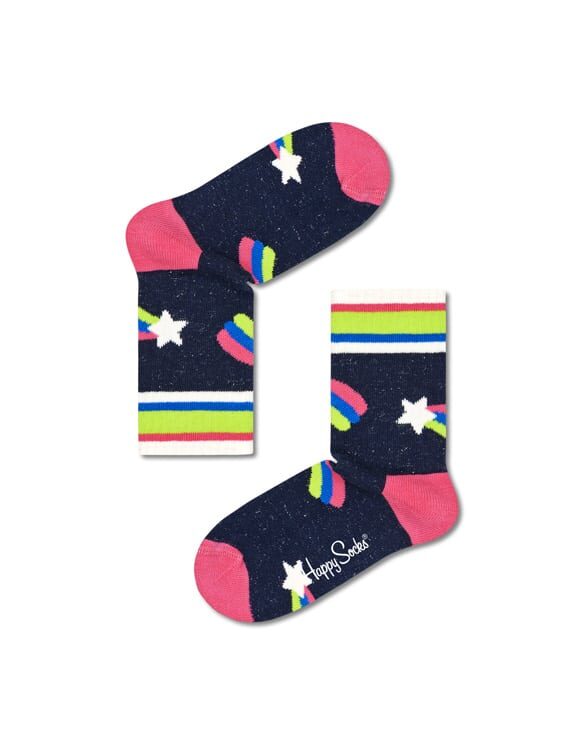 Happy Socks Kids Shooting Star Rib Socks KSST14-6500 Socks Fall/Winter 2022 Kids socks