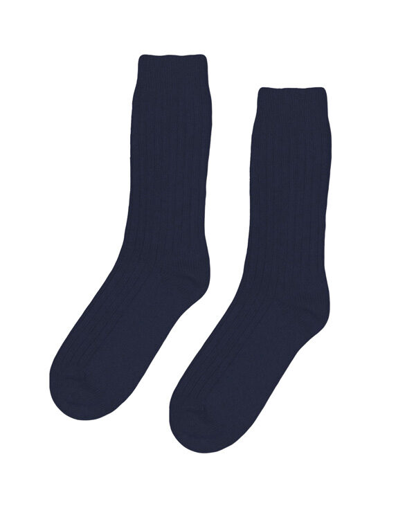 Colorful Standard Merino Wool Blend Socks Navy Blue
