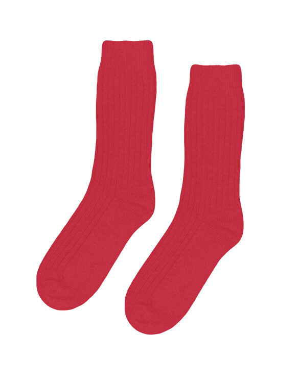Colorful Standard Accessories Socks Merino Wool Blend Sock Scarlet Red CS6003-Scarlet Red