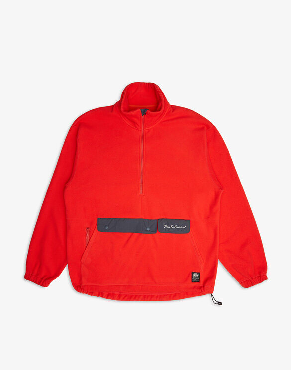 Deus Ex Machina Men Jackets Ridgeline Fleece Pullover Blaze Orange DPT22024BlazeOrange