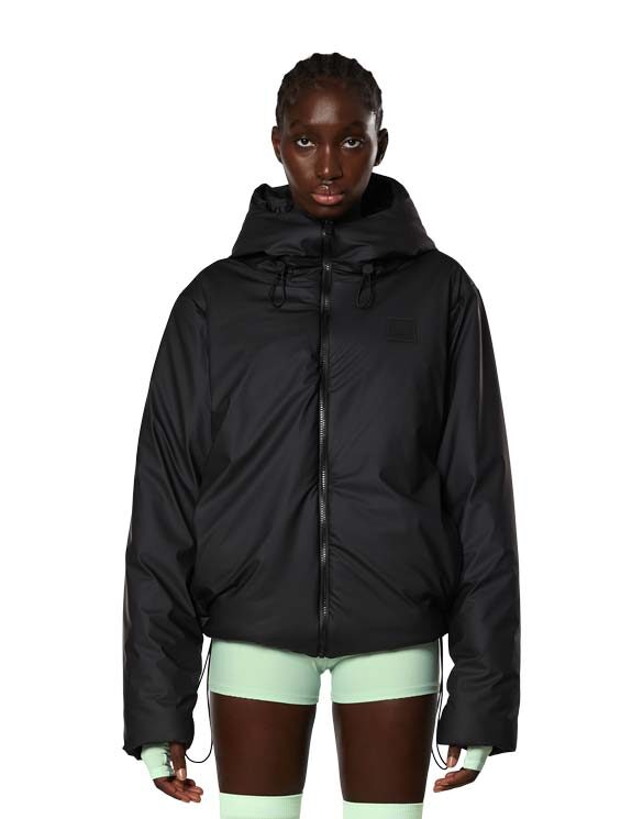 Rains 15700-01 Black Loop Jacket Black Jope Mehed Naised Ülerõivad Ülerõivad Kevad-sügis joped Kevad- ja sügisjoped