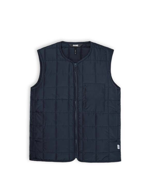 Rains 18160-47 Navy Liner Vest Navy Men Women  Vests Vests