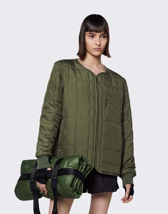 Rains 18170-65 Evergreen Liner Jacket Evergreen Jakk Mehed Naised Ülerõivad Ülerõivad Kevad-sügis joped Kevad- ja sügisjoped