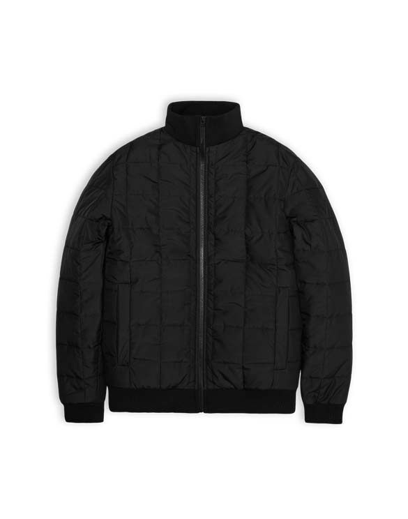 Rains 18180-01 Black Liner High Neck Jacket Black Men Women  Outerwear Outerwear Spring and autumn jackets Spring and autumn jackets