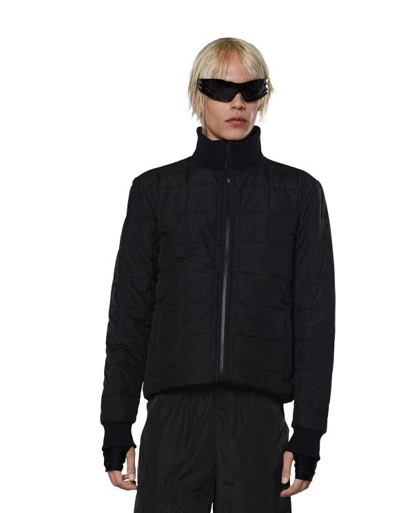 Rains 18180-01 Black Liner High Neck Jacket Black Jope Mehed Naised Ülerõivad Ülerõivad Kevad-sügis joped Kevad- ja sügisjoped