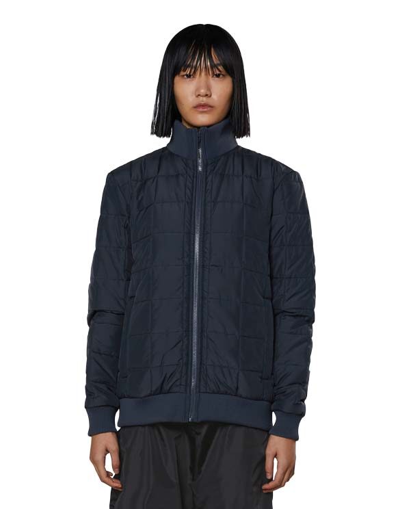 Rains 18180-47 Navy Liner High Neck Jacket Navy Jope Mehed Naised Ülerõivad Ülerõivad Kevad-sügis joped Kevad- ja sügisjoped
