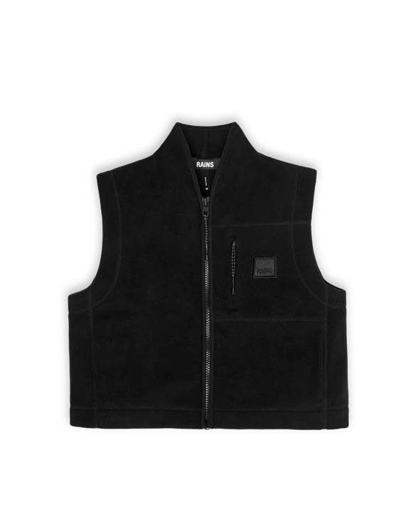 Rains 18500-01 Black Fleece W Vest Black  Women   Jackets  Fleece jackets