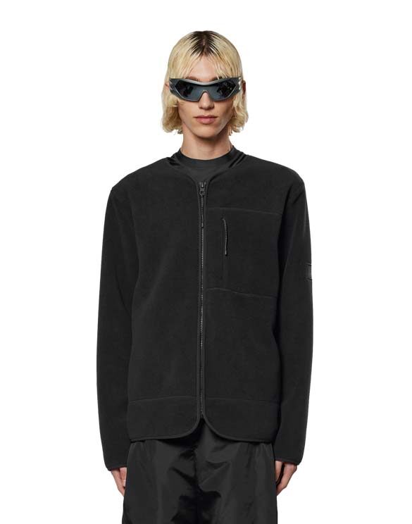 Rains 18520-01 Black Fleece Jacket Black Fliis Mehed Naised Jakid Jakid Fliisjakid Fliisid