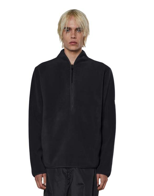 Rains 18530-01 Black Fleece Pullover Black Fliis Mehed Naised Jakid Jakid Fliisjakid Fliisid
