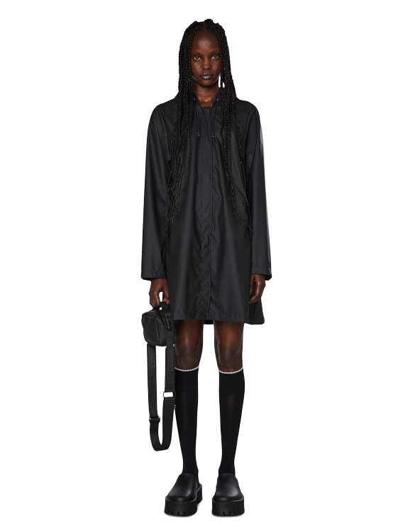Rains 18050-01 Black A-line W Jacket Black Vihmamantel  Naised  Ülerõivad  Vihmajakid
