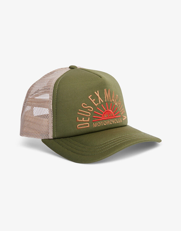 Deus Ex Machina DMP237779-Olive Sunflare Trucker Olive Accessories Hats