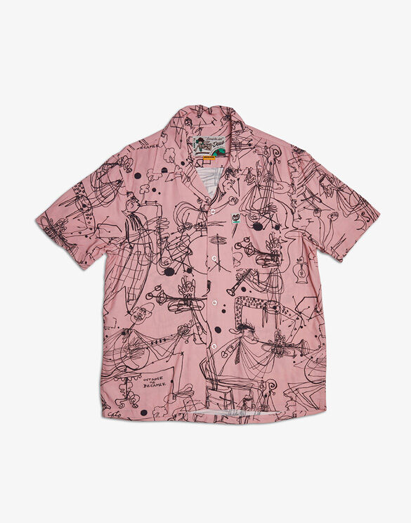 Deus Ex Machina Men Shirts R.G Cato SS Shirt Zephyr Pink DMP235723-Zephyr Pink
