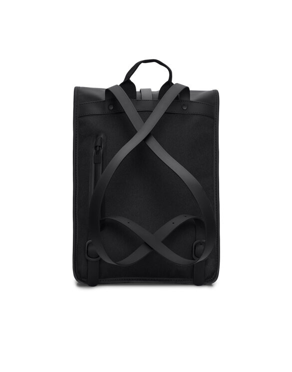 Rains 13330-01 Black Rolltop Rucksack Mini Black Seljakott Aksessuaarid Kotid Seljakotid