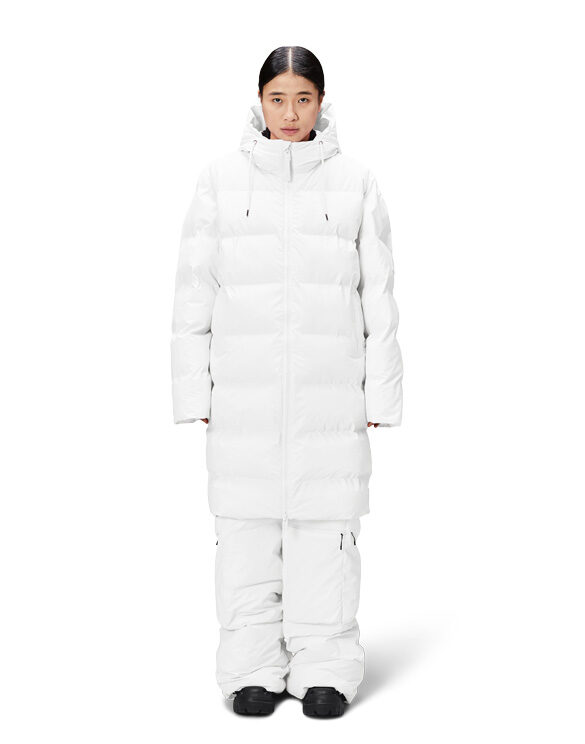 Rains 15130-30 Powder Alta Long Puffer Jacket Powder Talvejope Mehed Naised Ülerõivad  Talvejoped ja mantlid