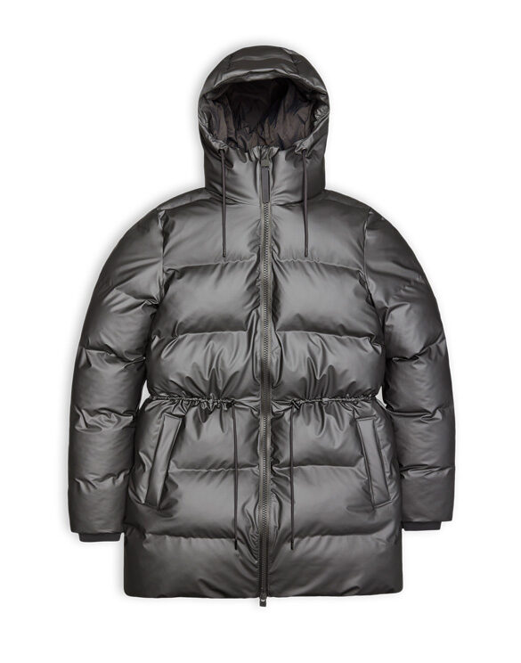 Rains 15160-97 Metallic Grey W Alta Puffer Parka Metallic Grey  Women   Outerwear  Winter coats and jackets