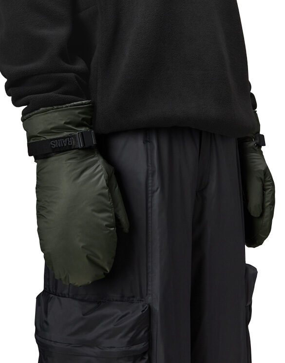 Rains 16170-03 Green Vardo Mittens Green Kindad Aksessuaarid  Kindad