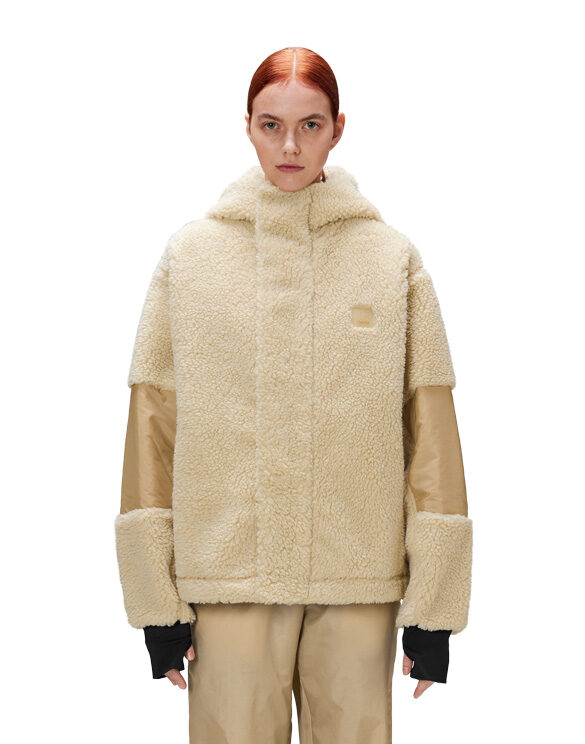 Rains 18480-24 Sand Kofu Fleece Hoodie Sand Fliis Mehed Naised Fliisjakid