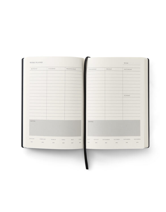 Printworks Kodu Kontoritarbed PW00585 Weekly Planner Timeless Black Kalendermärkmik