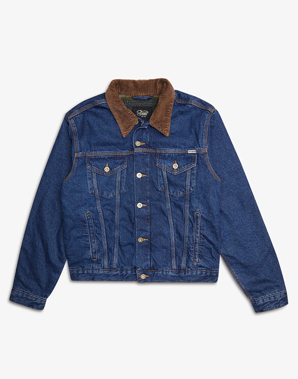 Deus Ex Machina DMW226610-Rinse Wash } Leon Trucker Rinse Wash Men Jackets