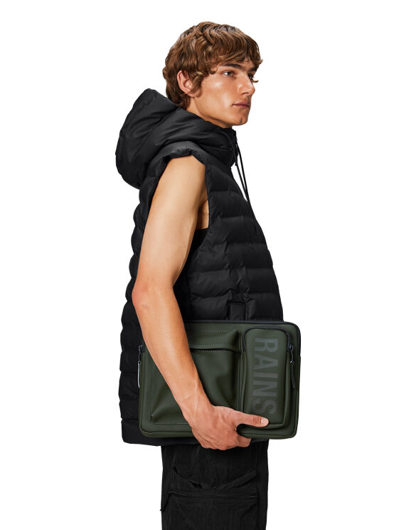Rains 16660-03 Green Texel Laptop Case 13"/14" Green Sülearvuti Ümbris Aksessuaarid Kotid Sülearvuti kotid