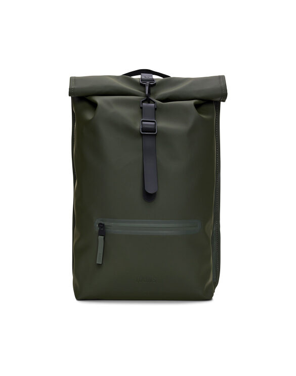 Rains 13320-03 Green Rolltop Rucksack Green Accessories Bags Backpacks