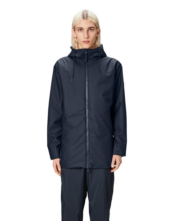 Rains 15790-47 Navy Lohja Long Insulated Jacket Navy Mehed Naised Ülerõivad  Kevad-sügis joped