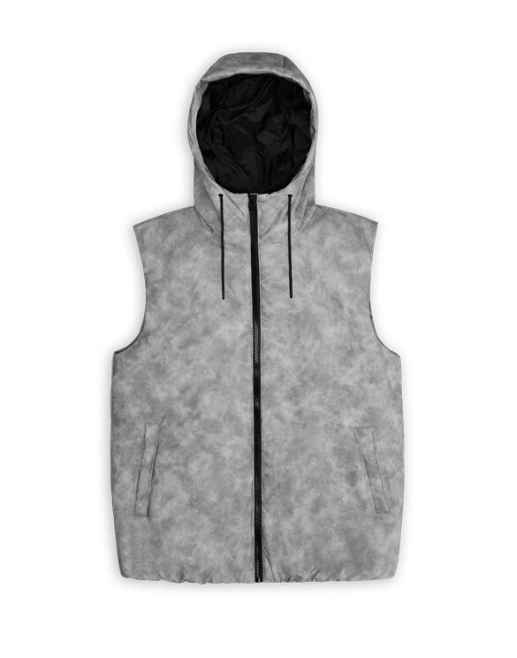 Rains 15800-38 Distressed Grey Lohja Vest Distressed Grey Men Women  Vests Vests