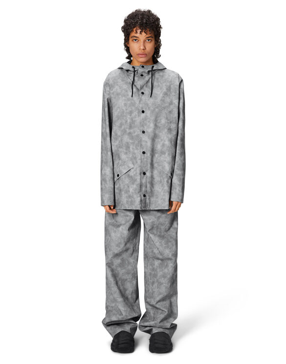 Rains 12010-38 Distressed Grey Jacket Distressed Grey Vihmajakk Mehed Naised Ülerõivad  Vihmajakid