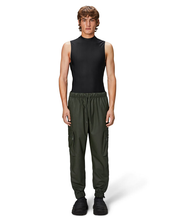 Rains 18850-03 Green Cargo Rain Pants Regular Green Vihmapüksid Mehed Naised Püksid  Pikad püksid