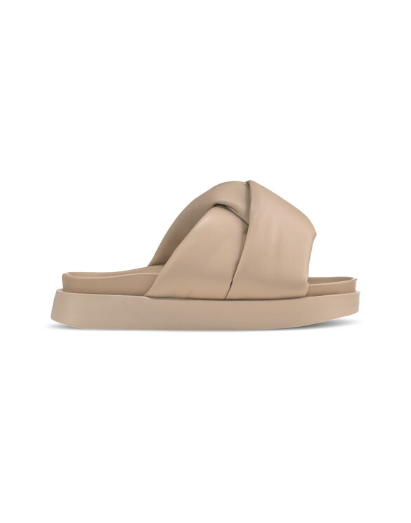 Inuikii Soft Crossed Beige Slides 70104-140-705 Women's footwear Footwear