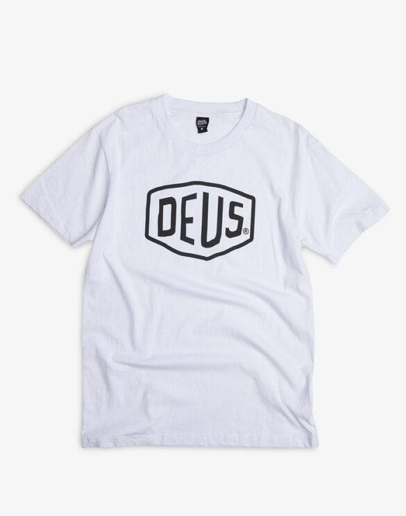 Deus Ex Machina Men T-shirts Shield Tee White T_DMW41808E-White