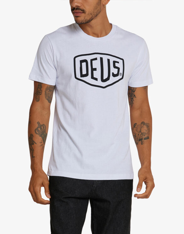 Deus Ex Machina Mehed T-särgid Shield Tee White T-Särk T_DMW41808E-White