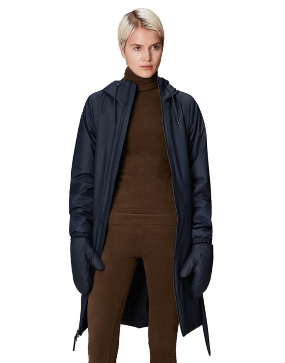 Rains 15880-47 Navy Lohja Long Insulated Curve Jacket Navy Jope Naised  Ülerõivad  Kevad- ja sügisjoped