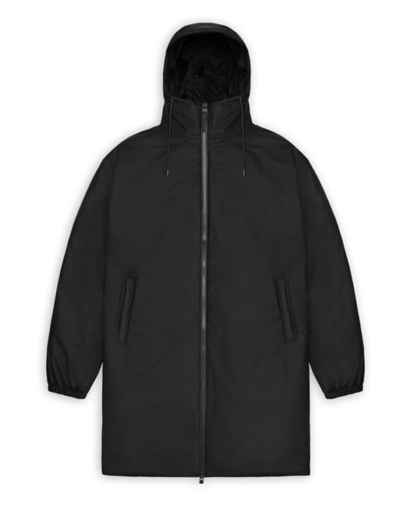 Rains 15910-01 Black Lohja Longer Insulated Jacket Black Men Women  Outerwear Outerwear Spring and autumn jackets Spring and autumn jackets