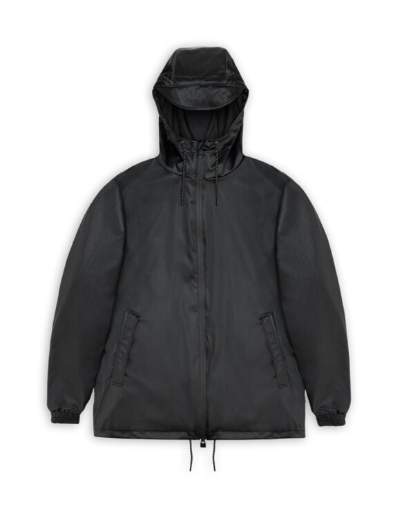 Rains 18370-84 Black Grain Storm Breaker Black Grain Men Women  Outerwear Outerwear Rain jackets Rain jackets