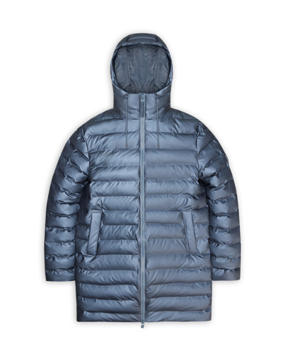 Rains 15900-36 Bay Lohja Long Puffer Jacket Bay Men Women  Outerwear Outerwear Spring and autumn jackets Spring and autumn jackets