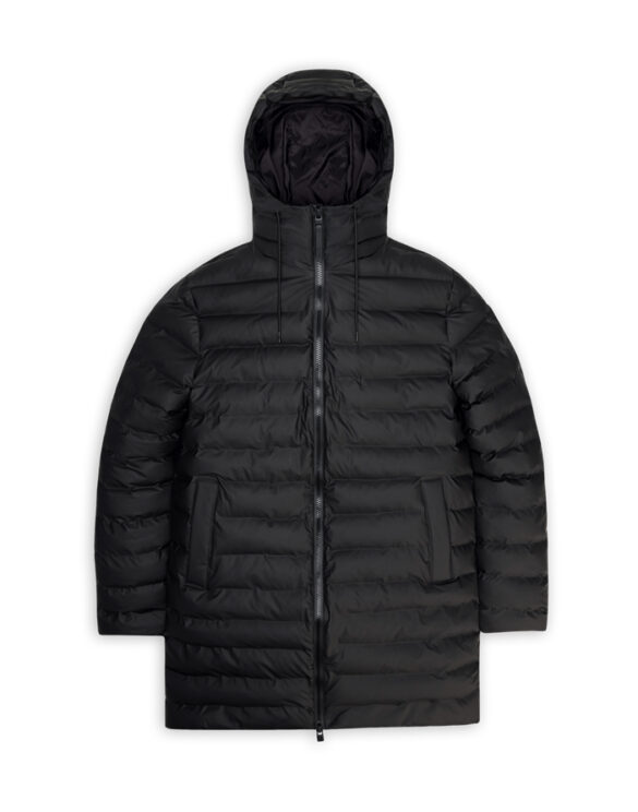 Rains 15900-01 Black Lohja Long Puffer Jacket Black Men Women  Outerwear Outerwear Spring and autumn jackets Spring and autumn jackets