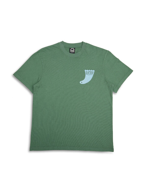 Deus Ex Machina Men T-shirts Single Fin Tee Hillside Green DMF241772-HLG