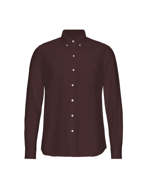 Colorful Standard Men Shirts Organic Button Down Shirt Oxblood Red CS4002-Oxblood Red