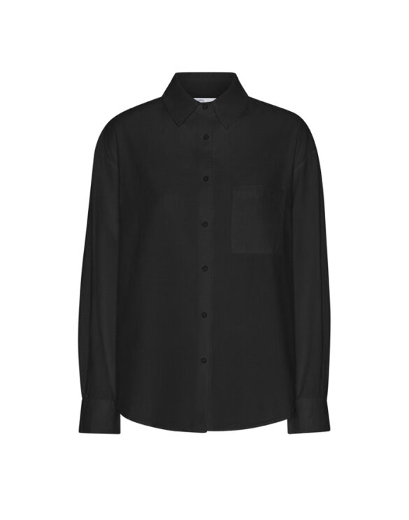 Colorful Standard Women Blouses and tops Organic Oversized Shirt Deep Black CS4005-Deep Black