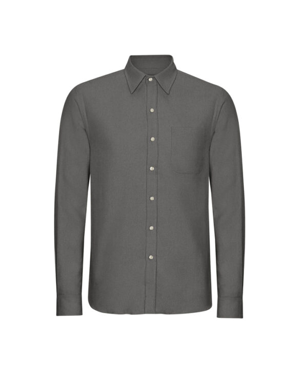 Colorful Standard Men Shirts Organic Flannel Shirt Lava Grey CS4006-Lava Grey