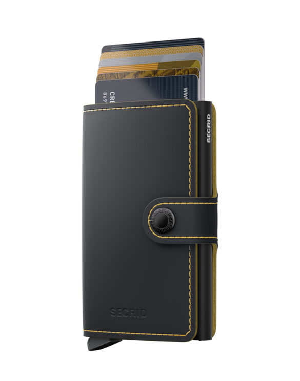 Secrid Accessories Wallets & cardholders Miniwallets Miniwallet Matte Black & Ochre MM-Black & Ochre