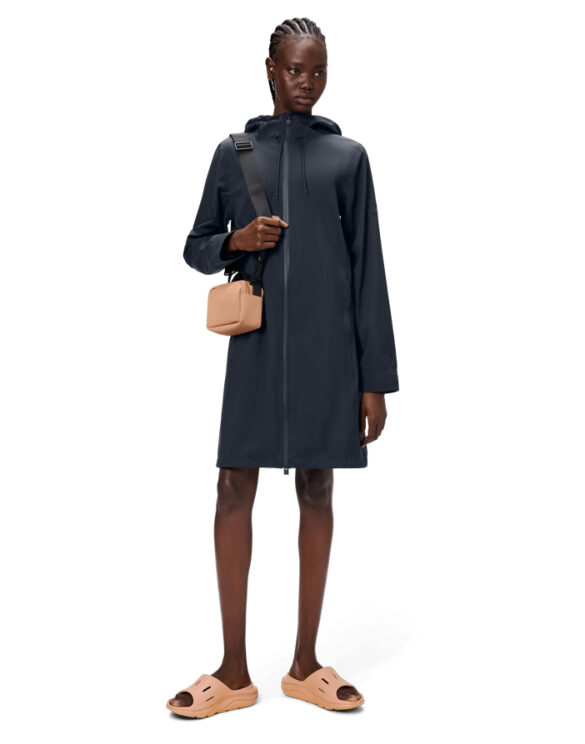 Rains 12440-47 Navy Suva Hardshell Long W Jacket Navy Jakk Naised  Ülerõivad  Kevad- ja sügisjoped