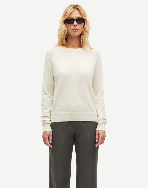 Samsøe Samsøe Women Sweaters ja Hoodies Boston O-Neck Sweater Egret F15322154-Egret