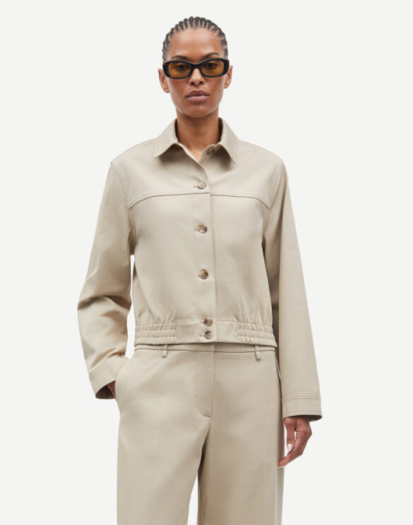 Samsøe Samsøe Women Jackets Saesmella Shirt White Pepper F25100009-White Pepper