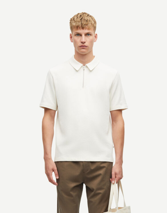 Samsøe Samsøe Men Shirts Saolli Hz Polo Clear Cream M25100032-Clear Cream