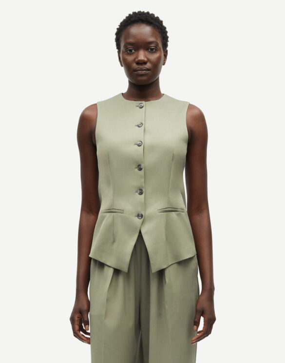 Samsøe Samsøe Women Blouses and tops Saruma Vest Vetiver F25100037-Vetiver